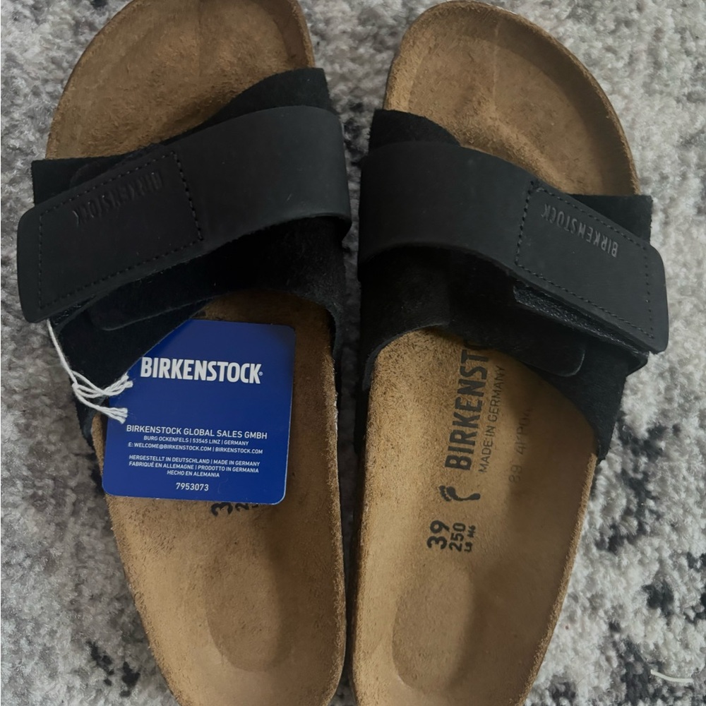 Birkenstock OITA Black Suede Sandals (New w/ no box)